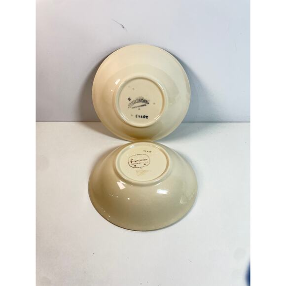 Franciscan Ivy Lot Of 2 Oatmeal Bowls 6” Made In California EUC - Picture 2 of 8